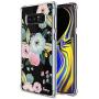 Galaxy Note 8 Case for Girls Women Clear with Pink Flowers Floral Pattern Design Shockproof Protective Cell Phone Cover for Samsung Galaxy Note 8 6.3 Inch Silicone Slim Fit Cute Bumper Skin for Teens