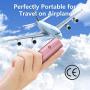 Portable Charger, BONAI Ultra-Compact Aluminum Power Bank 5000mAh Travel, High-Speed Output External Backup Battery Compatible iPhone, iPad, iPod, Samsung, Tablets - Pink(Charging Cable Included)