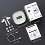 Rocxf Bluetooth 5.2 Wireless Earbuds with LED Fast Charging Case IPX7 Waterproof HIFI Stereo Headphones in Ear Built in Mic Headset Premium Sound with Deep Bass for Sport,White