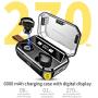 Aenloud Bluetooth 5.0 in Ear Wireless Earbuds 6000mAh Charging case 3D Stereo Sound Wireless Headphones IPX6 Waterproof with Wing Tips and Mic Noise Reduction Touch Control for Smart Phone