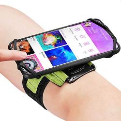 newppon 180° Rotating Armband with Waterproof Bag for Apple iPhone Xs Max XR X 8 7 6 6S Plus Galaxy S9+ S9 S8 S7 S6 Edge Note 8 Huawei P10 Mate,for Walking Jogging Biking Exercise Workout