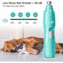 Toozey Dog Nail Grinder, Professional 2-Speed Electric Dog Nail Clippers Trimmer with 2 Grinding Wheels, Rechargeable Low Noise Dog Nail File Painless Paws Grooming for Small Medium Large Dog and Cats