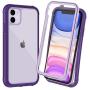 OTBBA iPhone 11 Case, Full-Body with Built-in Screen Protector Heavy Drop Protection Shock Absorption Cover Case Designed for iPhone 11-6.1 inch (Purple-Clear)