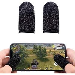 DYSQO 4 Pcs Pubg Finger Sleeves Ector Gaming Controller Finger Cover Sweat Proof Gaming Finger Gloves Non-Scratch Sleeve Sensitive Mobile Touch Screen Sleeves Best for PUBG Shoot and Aim Keys