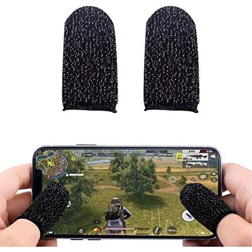DYSQO 4 Pcs Pubg Finger Sleeves Ector Gaming Controller Finger Cover Sweat Proof Gaming Finger Gloves Non-Scratch Sleeve Sensitive Mobile Touch Screen Sleeves Best for PUBG Shoot and Aim Keys