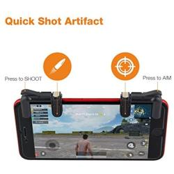 PUBG Mobile Game Controller, Rademax Sensitive Shoot/Aim Buttons L1R1 Compatible Knives Out/PUBG/Rules Survival, Cellphone Survival Game Controller PUBG Mobile Game Joystick, Android iOS iPhone
