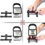 [15W 24LED] Spotlights Work Lights Outdoor Camping Lights, Built-in Rechargeable Lithium Batteries (with USB Ports to Charge Mobile Devices) (Black)