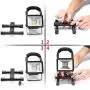 [15W 24LED] Spotlights Work Lights Outdoor Camping Lights, Built-in Rechargeable Lithium Batteries (with USB Ports to Charge Mobile Devices) (Black)