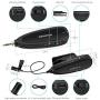 Wireless Microphone System,KIMAFUN 2.4G Wireless Lavalier Microphone with Lavalier Lapel Mics,Wireless Transmitter & Receiver for Computer,Speaker,Phone,Camera,Teaching and Public Speaking,G130