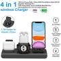 SimpJoy Wireless Charger,Wireless Charger Stand 4 in 1 Charging Stand Dock Compatible with Apple Watch, AirPods and Fast Wireless Charging Stand for iPhone 11/11 Pro/X/XS/XR/Xs Max/8/8 P…