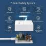 NTONPOWER Travel Power Strip 2 Outlets 3 USB Charging Ports Small Power Station with 3.3ft Extension Cord for Smartphone Tablets Cruise Hotel Office Bedside Table - White