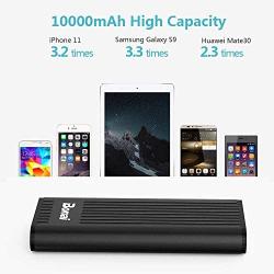Portable Charger, BONAI USB Power Bank 10,000mAh External Battery Pack and Flashlight Compatible iPhone XR 8 Plus X iPad Samsung Galaxy S8 Note 8 Smartphones Tablet (Black) [Upgraded 2020]