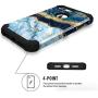 iPhone 8 Plus Case, iPhone 7 Plus Case, Hocase Heavy Duty Shockproof Protection Hard Plastic+Silicone Rubber Hybrid Protective Case for iPhone 7 Plus/iPhone 8 Plus - Blue Marble