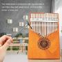 GUNAI Kalimba 17 Keys Thumb Piano Portable Thumb Finger Piano Mahogany Marimba Instrument with Tuning Hammer and 7 Accessories for Music Lover Beginners