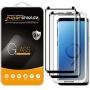 (2 Pack) Supershieldz for Samsung (Galaxy S9 Plus) Tempered Glass Screen Protector with (Easy Installation Tray) Anti Scratch, Bubble Free (Black)