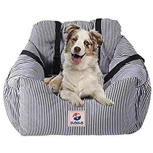 BLOBLO Dog Car Seat Pet Booster Seat Pet Travel Safety Car Seat Dog Bed for Car with Storage Pocket