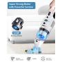 Handheld Vacuum, FYLINA Cordless Hand Vacuum, 7500PA Suction Handheld Vacuum Cleaner, Powered by Li-ion Rechargeable Battery with 120W Cyclonic Motor, for Home, Office, Pet Hair, and Car Cleaning