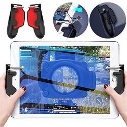 PUBG Mobile Controller for Tablet/iPad - Aovon Upgrade Version Sensitive L1R1 Shoot Aim Game Trigger Gamepad Grip, Support 5.5-12.9 inch iPad & Tablet (Red)