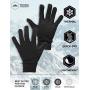 Touch Screen Running Gloves for Men & Women - Thermal Winter Glove Liners for Texting, Cycling & Driving - Thin & Lightweight Warm Hand Gloves - Touchscreen Smartphone Compatible - Super Grippy Palm