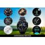Golf Buddy Aim W10 GPS Watch aim W10 Golf GPS Watch with Red/White/Blue Wristband, Black, Medium