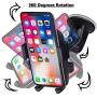 Madeggs M9 Car Mount Phone Holder 360 Degrees Rotation Freely Adjustable Suction on Windshield for iPhone 11/Xs Max/XS/XR/8 Plus Samsung Galaxy S9/S8 Plus and More Universal Phone(Black)