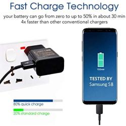 USB Type C Charger Cable and Adaptive Fast Charging Wall Charger Adapter Kit Compatible with Samsung Galaxy S10/S10+ S10e /S9/S9+/S8/S8+ Plus Note 8/Note 9 & Other Smartphones