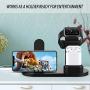 OLEBR Charging Stand Compatible with iWatch 5 and 4 Watch Charging Stand for AirPods, iWatch Series 5/4/3/2/1,iPhone 11/11 Pro/11 Pro Max/Xs/X Max/XR/X/8/8Plus/7/7 Plus /6S /6S Plus/iPad-Black