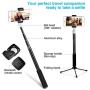 Fotopro 36" Selfie Stick with Bluetooth Remote Cliker, Phone Tripod Mount, Removable Mini Tripod, Extendable Monopod Travel Tripod Stand for Android Smartphone iPhone Samsung Galaxy Huawei