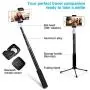 Fotopro 36" Selfie Stick with Bluetooth Remote Cliker, Phone Tripod Mount, Removable Mini Tripod, Extendable Monopod Travel Tripod Stand for Android Smartphone iPhone Samsung Galaxy Huawei Fotopro 36" Selfie Stick with Bluetooth Remote Cliker, Phone Tripod Mount, Removable Mini Tripod, Extendable Monopod Travel Tripod Stand for Android Smartphone iPhone Samsung Galaxy Huawei
