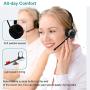 Willful M98 Bluetooth Headset Wireless Headset with Microphone Charging Base Pro Clear Sound for Car Truck Driver Call Center Home Office PC
