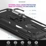 LeYi iPhone 8/7 / 6s / 6 Case with Tempered Glass Screen Protector [2Pack], Military Grade Protective Phone Case with Car Mount Kickstand for Apple iPhone 6/ 6s/ 7/8, Black