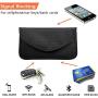 Faraday Bag(2 Pack), RFID Signal Blocking Bag Shielding Pouch Wallet Case for Cell Phone Privacy Protection and Car Key FOB, Anti-Tracking Anti-Spying (Black)