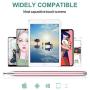 Universal Disc Stylus Pens, 2 in 1 Capacitive Stylist Pens for All Capacitive Touch Screens Cell Phones, iPad, Tablet, Laptops with 6 Replacement Tips by Molichang (2 Pcs) (Black/Rose Gold)