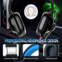 Gaming Headset for PS4, PC, Xbox One, Nintendo Switch, Laptop, PHOINIKAS H9 Xbox One Headset, 7.1 Stereo Sound, Over Ear Headphones with Microphone, Noise Isolating, LED Light, Volume Control (Blue)