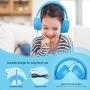 Gorsun Lightweight Stereo Folding Wired Headphones for Kids Adults Adjustable Headband Headset for Cellphones Smartphones iPhone Laptop Computer Mp3/4 Earphones(Blue)