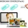 Webcam Cover Slide, 0.027 Inch Ultra Thin Camera Cover Slide for Laptop, Computer, Dell HP Lenovo Laptop, iMac, MacBook Pro, Smartphone, Green Webcam Privacy Cover Protect Privacy(4 Pack)
