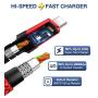 JSAUX USB C to C Cable 60W, 3-Pack [10ft+6.6ft+3.3ft ] Type C Fast Charging Cord Charger Compatible with Samsung Galaxy S20 Ultra Plus S20+ Note 10 10+ A80, Google Pixel 4 3 2 XL iPad Pro 2018 -Red