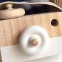 Unetox Kids Mini Wooden Camera Toys Fashion Neck Hanging Photographed Props with Rope Childrens Room Decorations (White)