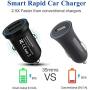 USB Car Charger, Bralon 2-Pack Zinc Alloy 4.8A Dual Port Rapid Car Charger Adapter Flush Compatible with iPhone 11/11 Pro/Xs(max)/Xr/X/8/7/6,Pad,Note9/Galaxy S9/S8/S7,LG and More