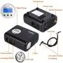 AUTOEYSD Portable Car Air Compressor Pump, Multi-Function Electric Tire Inflator 12V with 3 Additional Adaptors and LED Work Lights for Car, Bike,Ball,and Other Inflatables(AP01 Black Display Color)