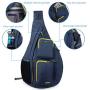 WANDF Sling Bag One Strap Backpack Travel Crossbody Backpack Water-Resistant