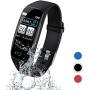 Leaone Fitness Activity Tracker, Smart Band, OLED Display Touchpad Smart Wristband,Pedometer with Heart Rate Monitor, Step Counter, and Sleep Monitoring for iOS Android Phone