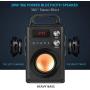 TAMPROAD 20W Portable Bluetooth Speaker with Subwoofer Rich Bass Wireless Stereo Outdoor/Indoor Speakers Support Remote Control FM Radio TF Card LCD Display for Home Party Smartphone Computer PC