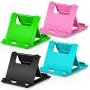 Phone Stand, 4pack Cellphone Holder (4-7.9")stands Foldable Multi-angle for desk lightweight Desktop Dock Cradle Compatible for iPhone Xs Max XR 8 Plus 6 7 6S X 5 (Black Blue Green Pink)