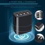 Wall Charger, USB Charger Adapter, Ailkin 4.8A 4Multi Port Fast Charging Station Power Base Block Plug Cube Brick for Phone 11Pro Max/XR/XS MAX/8/7 Plus, Samsung A10e/Note 10+/S10 Kindle Fire USB Plug