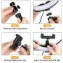 Light Ring with Adjustable Tripod Stand & Cell Phone Holder,10.2" Selfie Light Dimmable Camera Beauty for Live Stream/Makeup/YouTube Video/TikTok/Photography,Compatible with iPhone & Android (Yellow) Light Ring with Adjustable Tripod Stand & Cell Phone Holder,10.2" Selfie Light Dimmable Camera Beauty for Live Stream/Makeup/YouTube Video/TikTok/Photography,Compatible with iPhone & Android (Yellow)