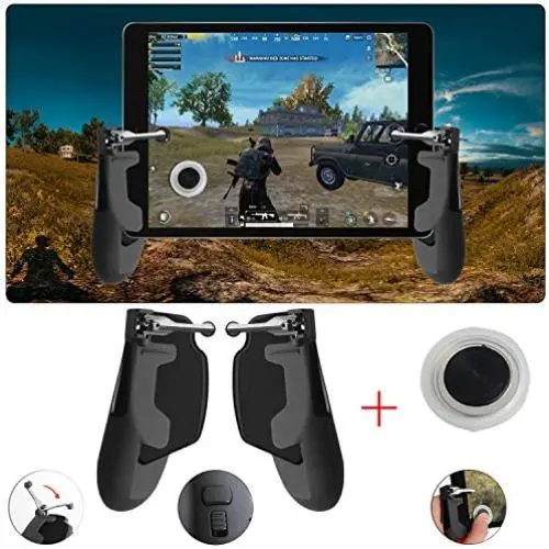 Chicken Dinner Game Controller for iPad, Tsocent Mobile Controller with Game Joystick, Upgraded Version Rotatable Triggers Sensitive Shoot Aim Tablet Gamepad for 4.5-12.9 inch Tablet Chicken Dinner Game Controller for iPad, Tsocent Mobile Controller with Game Joystick, Upgraded Version Rotatable Triggers Sensitive Shoot Aim Tablet Gamepad for 4.5-12.9 inch Tablet
