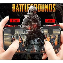 WG PUBG Mobile Game Controllers, Phone Triggers for Mobile Phone, Shooter Sensitive Controller Joysticks Gamepad for PUBG/Knives Out/L1R1(1 Pair Triggers + 3 in 1 Portable Gamepad)