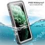 Vapesoon iPhone 11 Waterproof Case, Built-in Screen Protector 360 Full-Body Protection Clear Call Quality Heavy Duty Waterproof Shockproof Cover Case for iPhone 11 2019（6.1 Inch）-Black/Clear