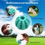 Idepet Dog Toy Ball, Nontoxic Bite Resistant Toy Ball for Pet Dogs Puppy Cat, Dog Pet Food Treat Feeder Chew Tooth Cleaning Ball Exercise Game IQ Training Ball